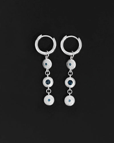 Temple of the Sun Blessing Earrings, Silver