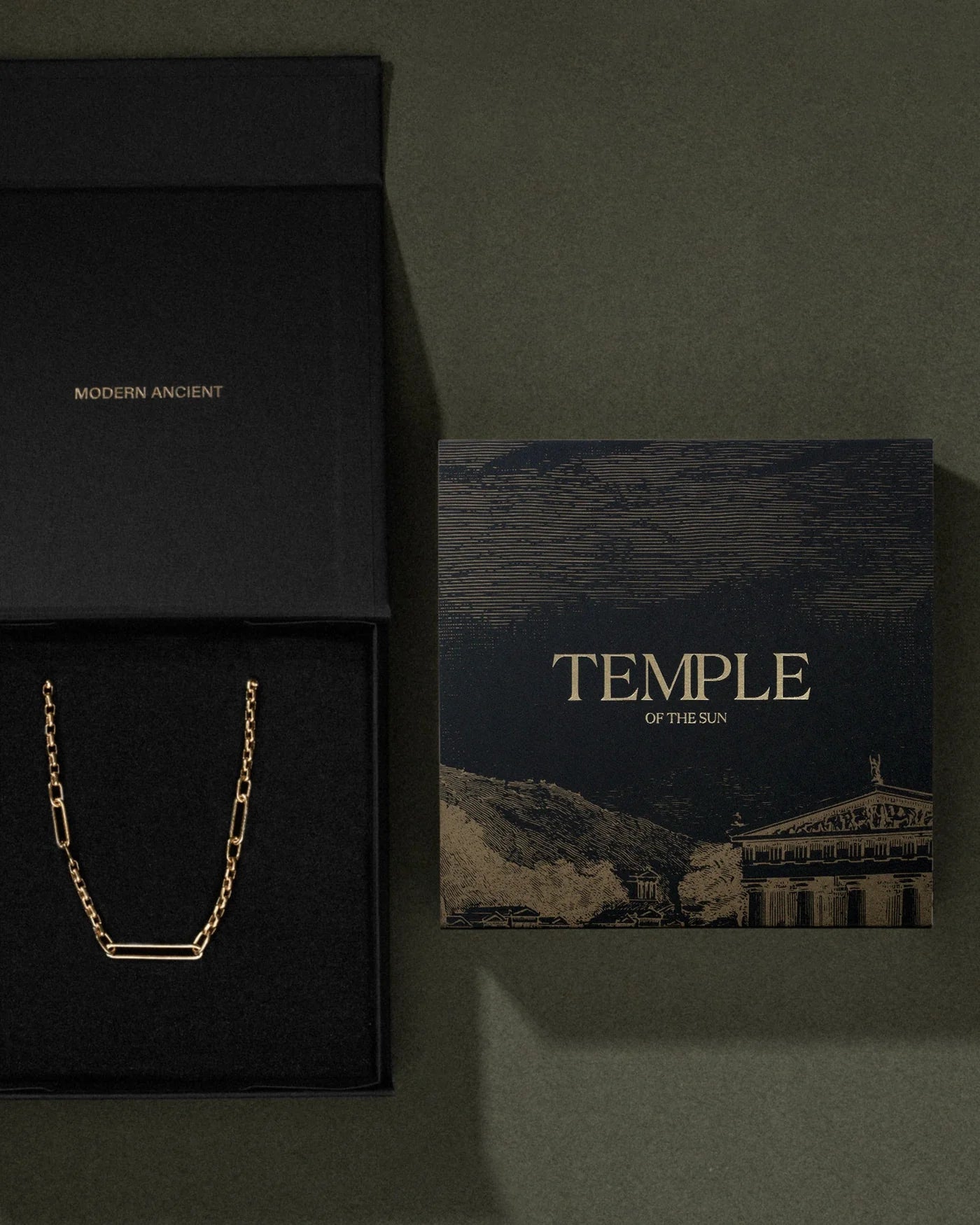 Temple of the Sun Solid Gold Greek Key Necklace