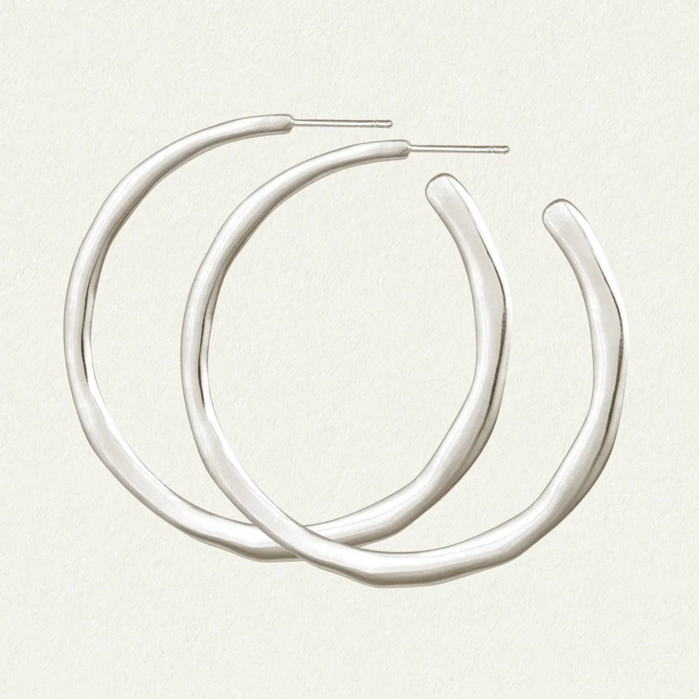 Temple of the Sun Circe Large Hoops, Silver