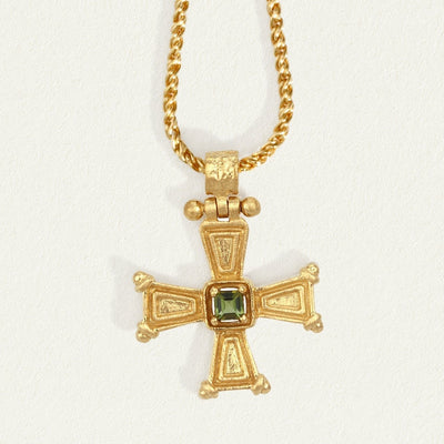 Temple of the Sun Crista Necklace, Gold