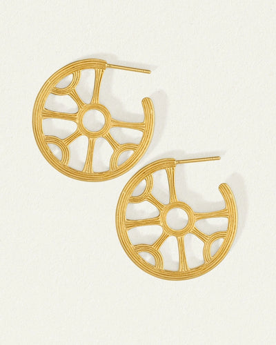 Temple of the Sun Kalinda Hoops, Gold