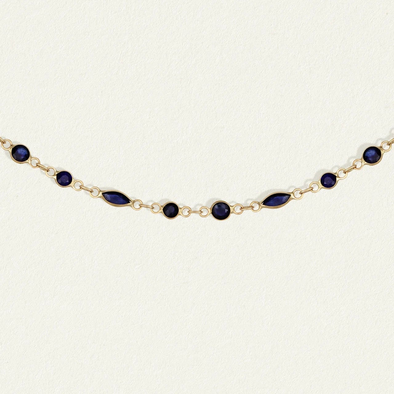 Temple of the Sun Solid Gold Lucia Marquise Necklace