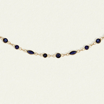 Temple of the Sun Solid Gold Lucia Marquise Necklace