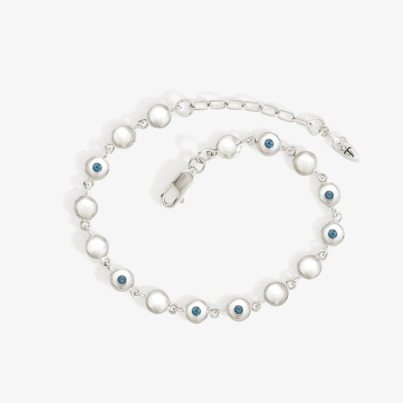 Temple of the Sun Mavi Chain Bracelet, Silver
