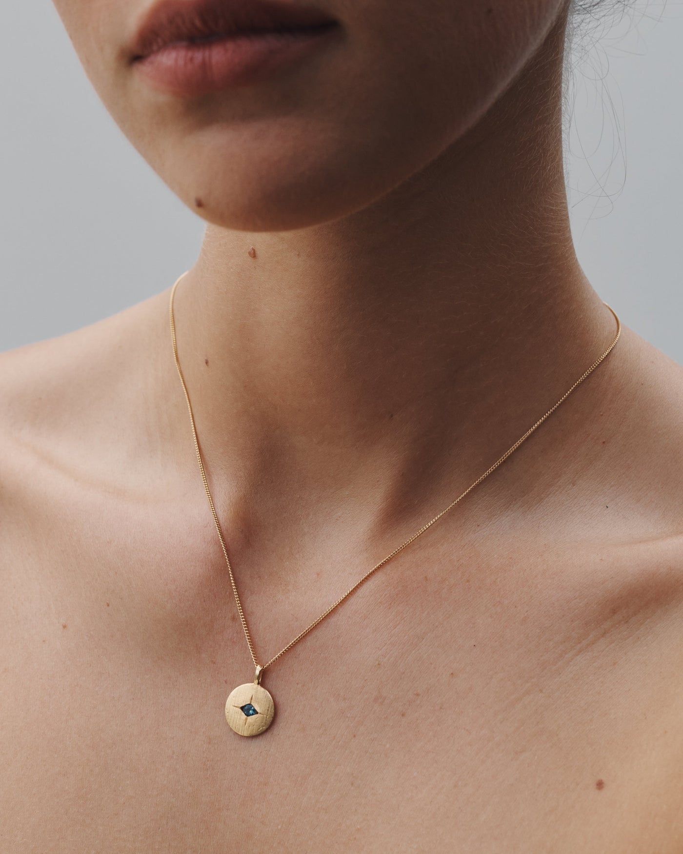 Temple of the Sun Mavi Eye Necklace, Gold