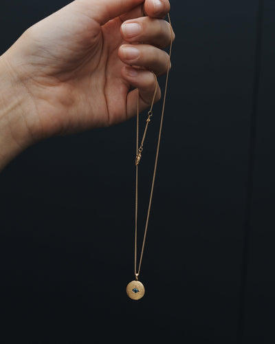 Temple of the Sun Mavi Eye Necklace, Gold