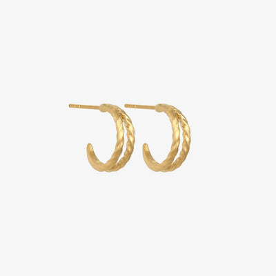 Temple of the Sun Priam Split Hoops, Gold