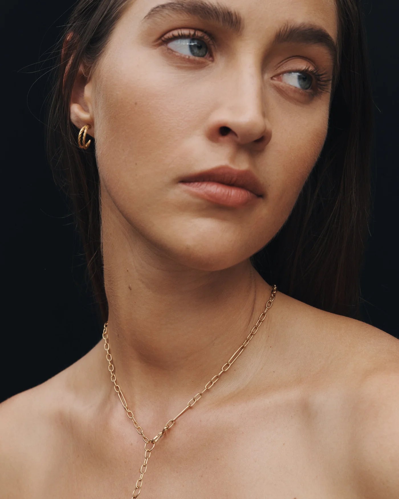 Temple of the Sun Priam Split Hoops, Gold
