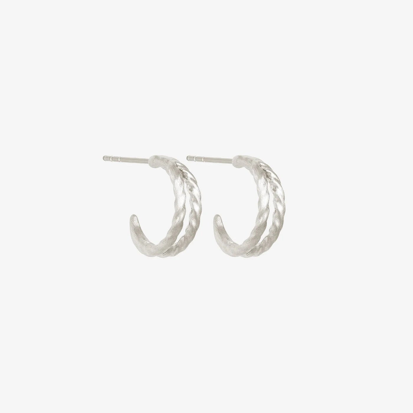 Temple of the Sun Priam Split Hoops, Silver