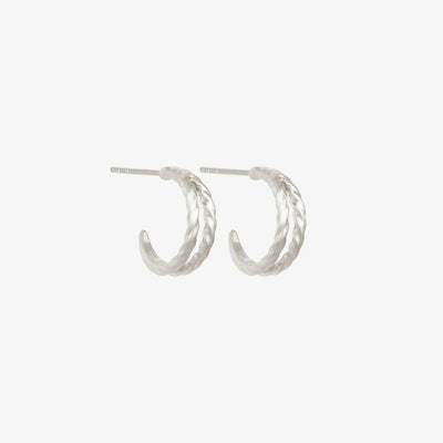 Temple of the Sun Priam Split Hoops, Silver