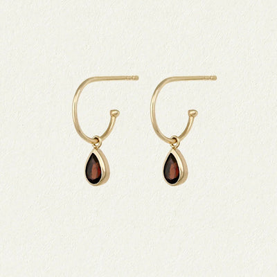 Temple of the Sun Pyrus Earrings, Solid Gold