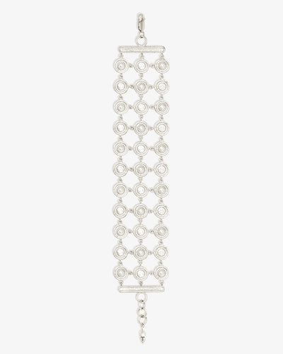 Temple of the Sun Reign Coin Bracelet, Silver