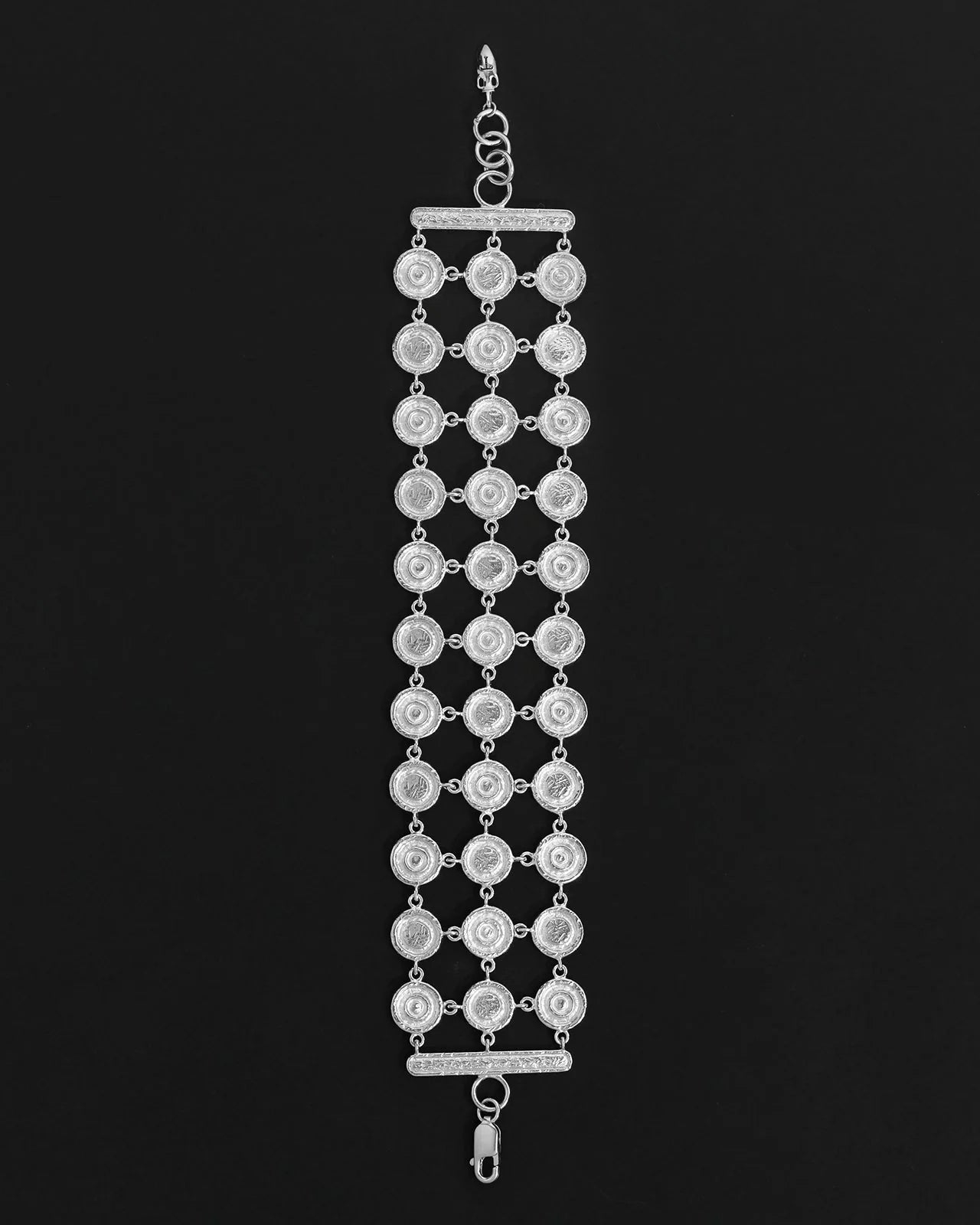 Temple of the Sun Reign Coin Bracelet, Silver