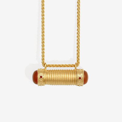 Temple of the Sun Sacred Scroll Necklace, Gold