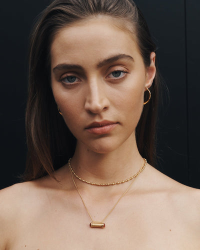 Temple of the Sun Sacred Scroll Necklace, Gold