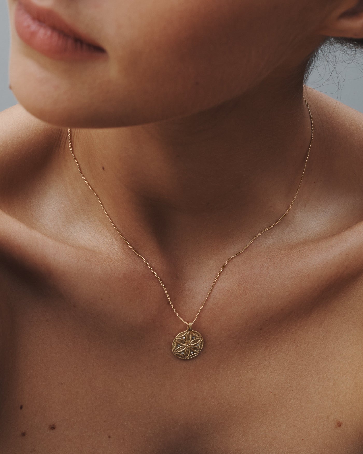 Temple of the Sun Seed of Life Necklace, Gold