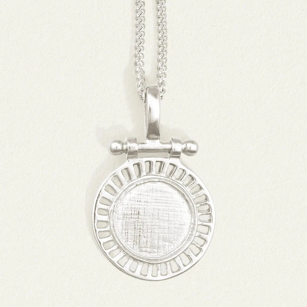 Temple of the Sun Solar Necklace, Silver