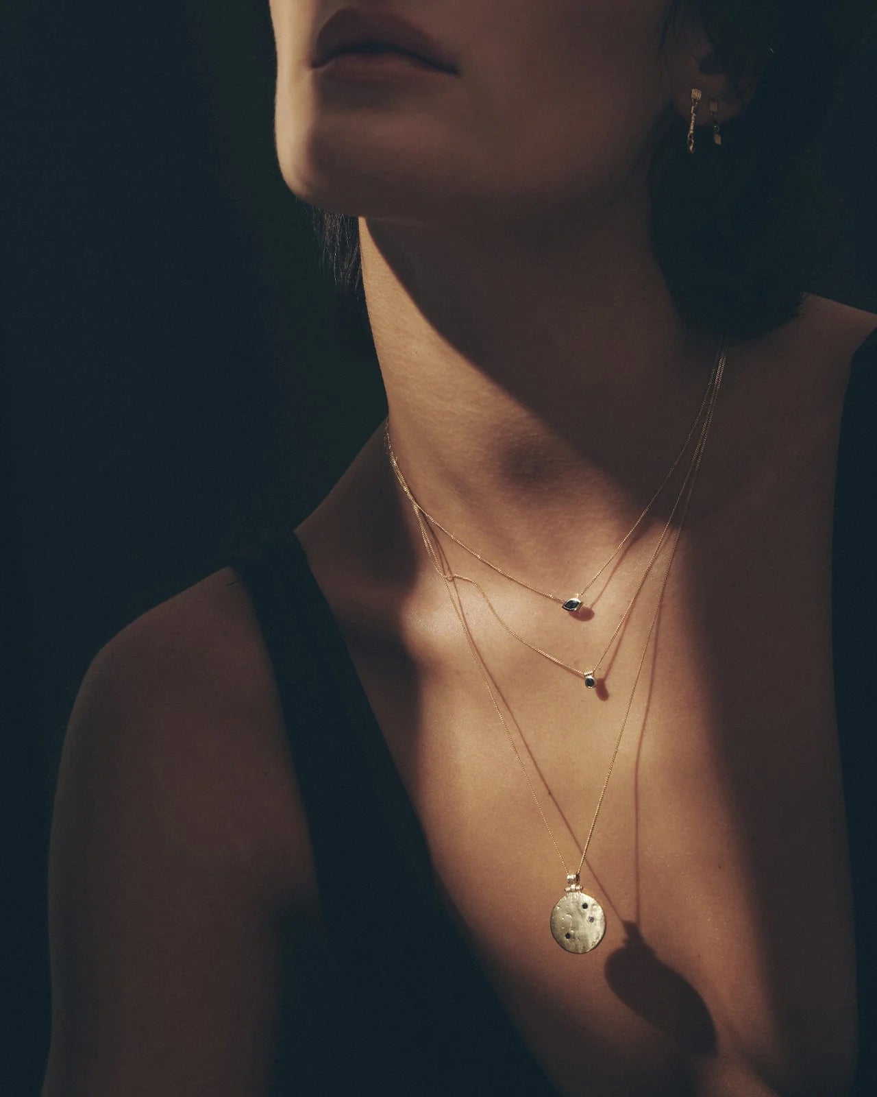 Temple of the Sun Solid Gold Sollus Sapphire Necklace