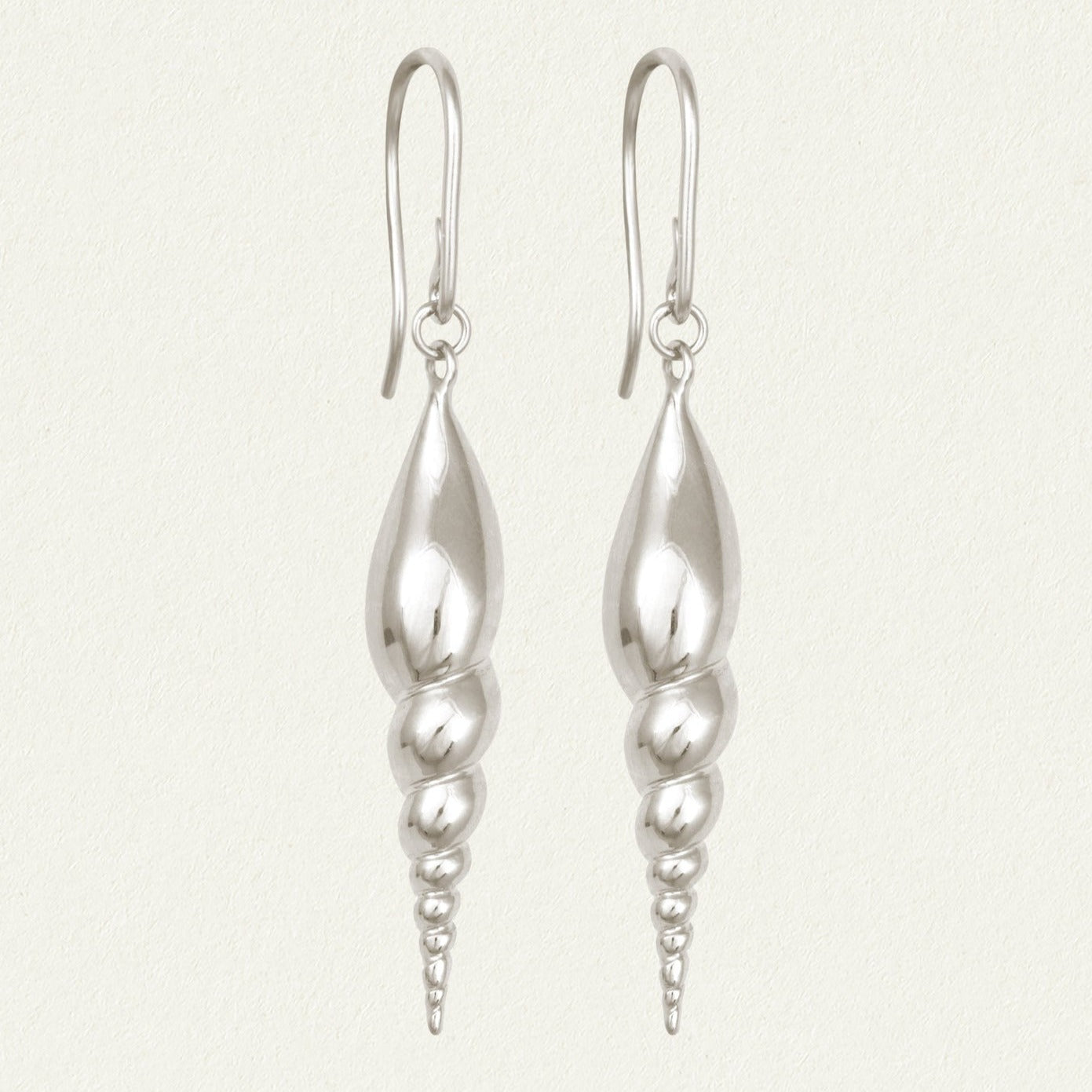Temple of the Sun Spire Earrings, Silver