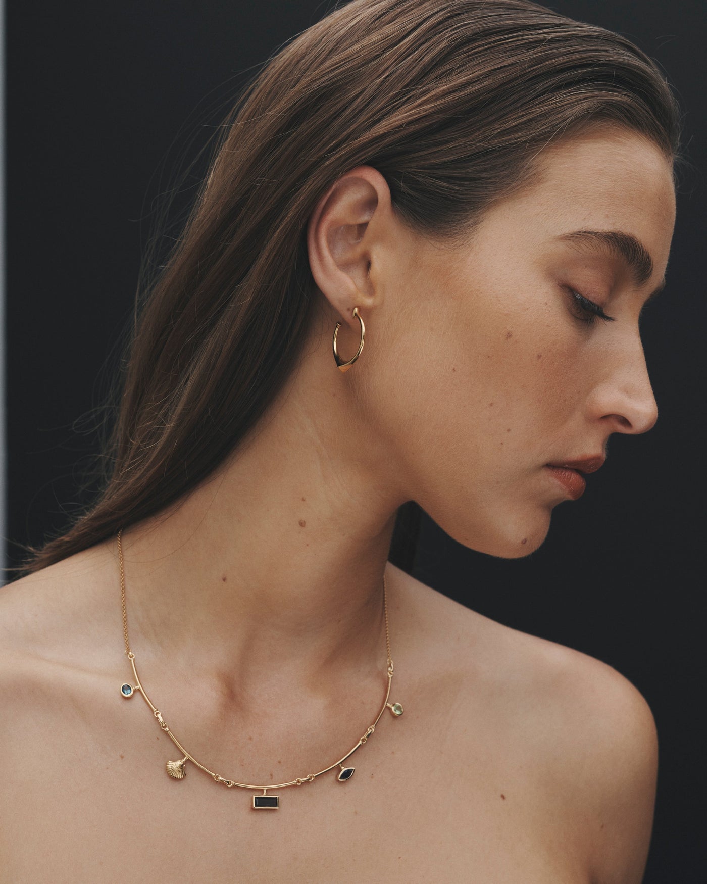 Temple of the Sun Ula Statement Necklace, Gold