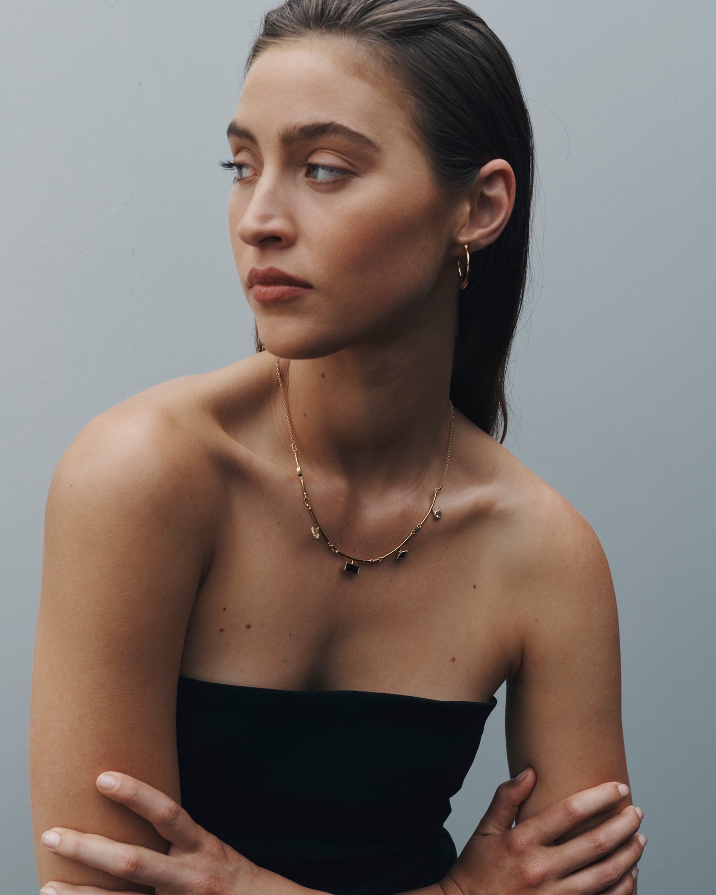 Temple of the Sun Ula Statement Necklace, Gold