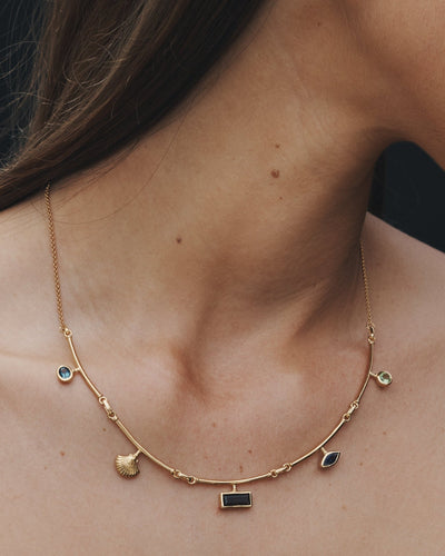 Temple of the Sun Ula Statement Necklace, Gold