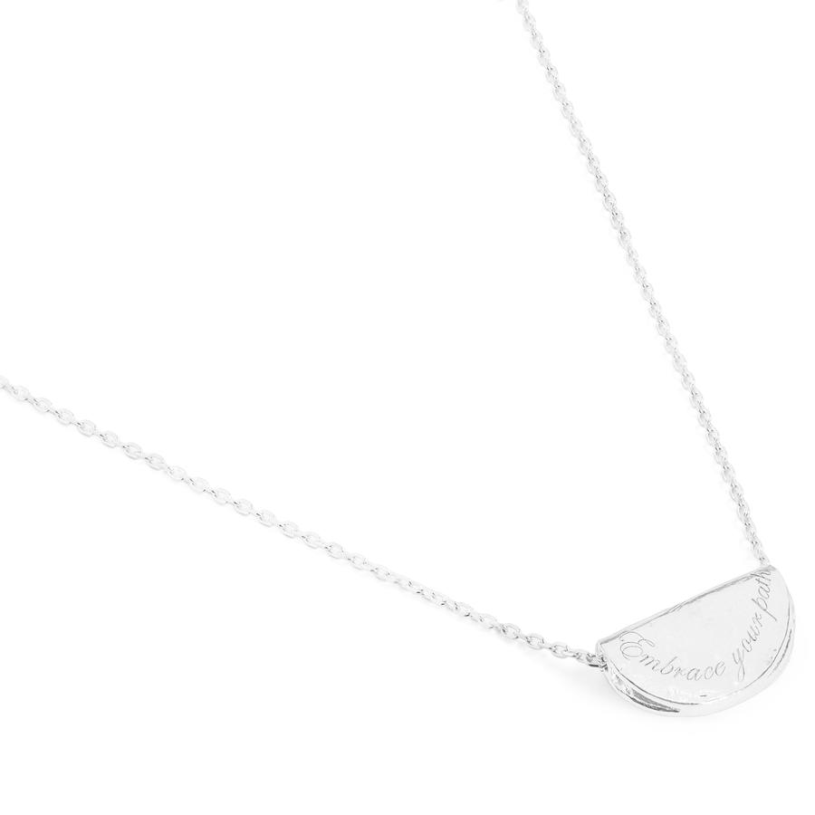 By Charlotte Lotus Birthstone Necklace (July), Silver