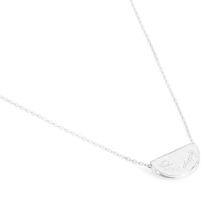 By Charlotte Lotus Birthstone Necklace (June), Silver