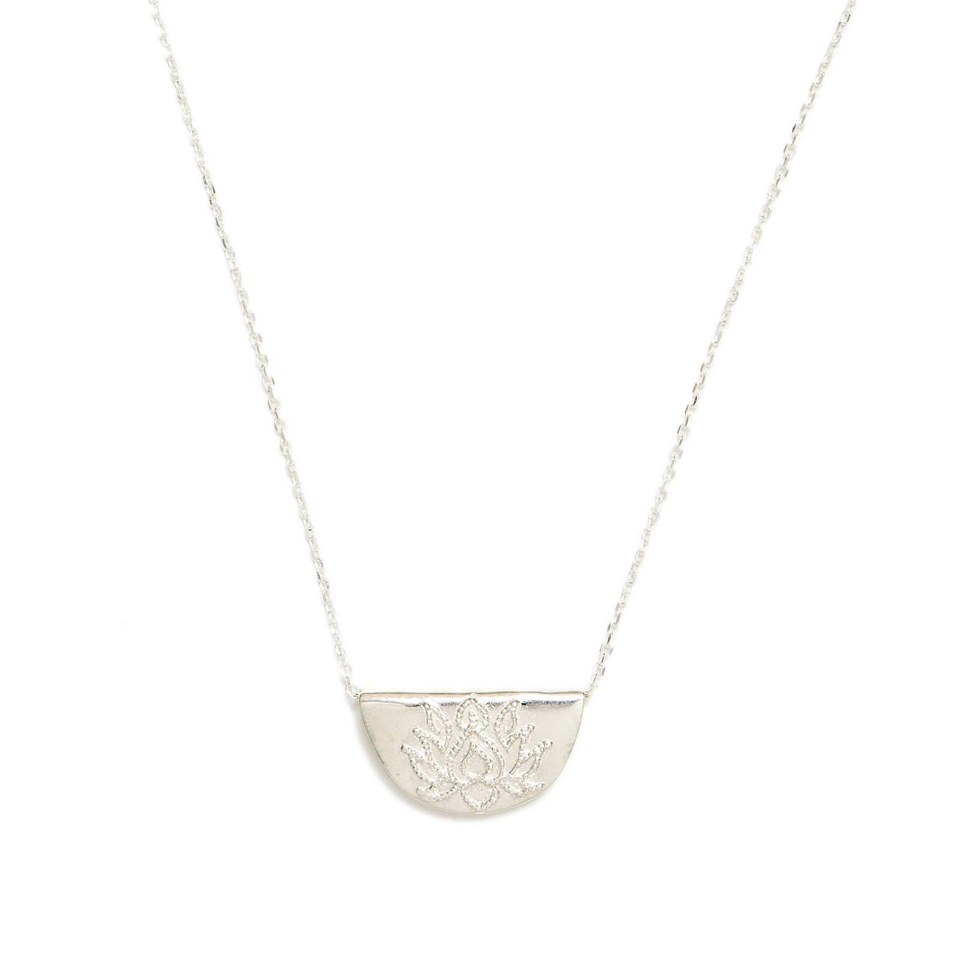 By Charlotte Lotus Short Necklace, Silver