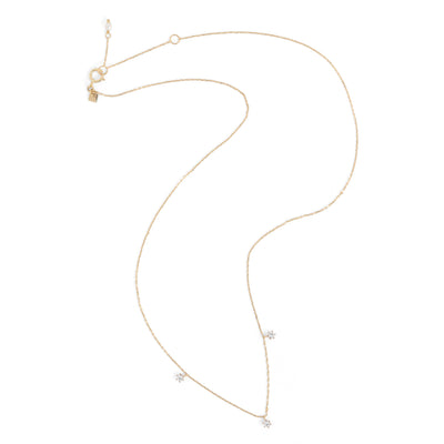 By Charlotte 14k Gold Droplets Diamond Necklace