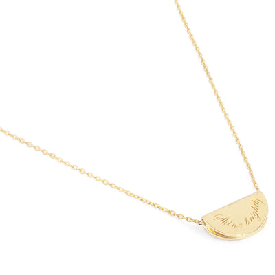 By Charlotte Lotus Birthstone Necklace (April), Gold