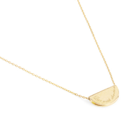 By Charlotte Lotus Birthstone Necklace (September), Gold