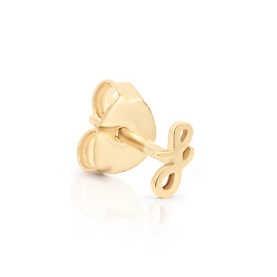 By Charlotte 14k Gold Love Letter Initial Single Stud Earring