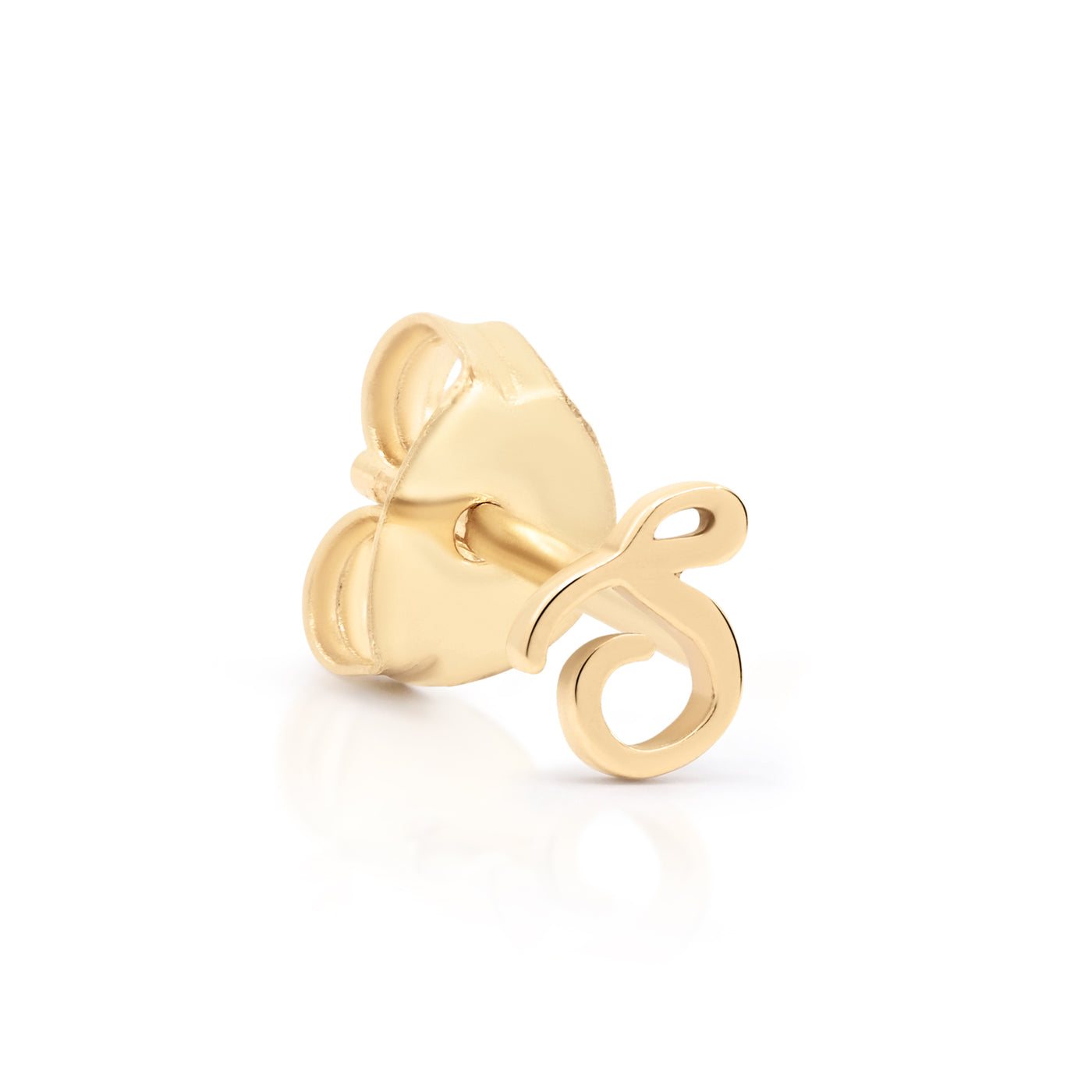 By Charlotte 14k Gold Love Letter Initial Single Stud Earring