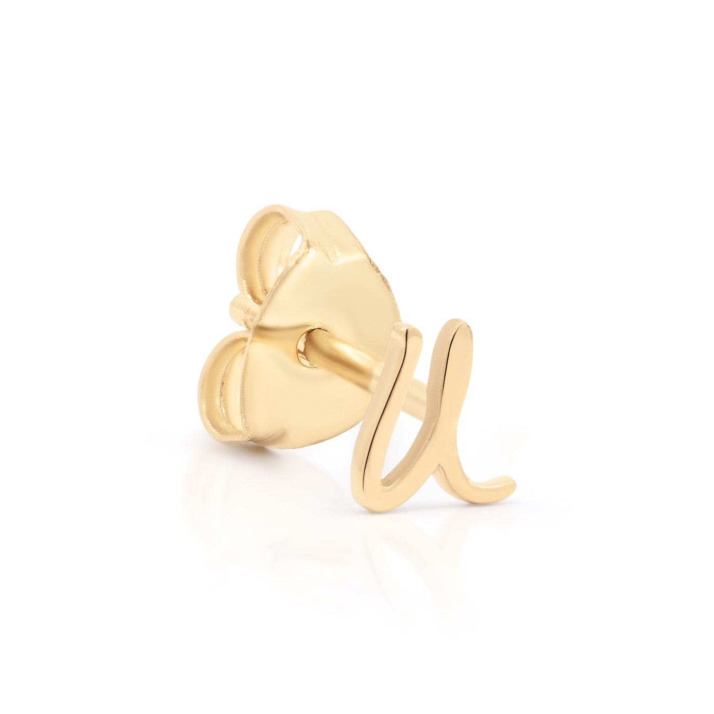 By Charlotte 14k Gold Love Letter Initial Single Stud Earring