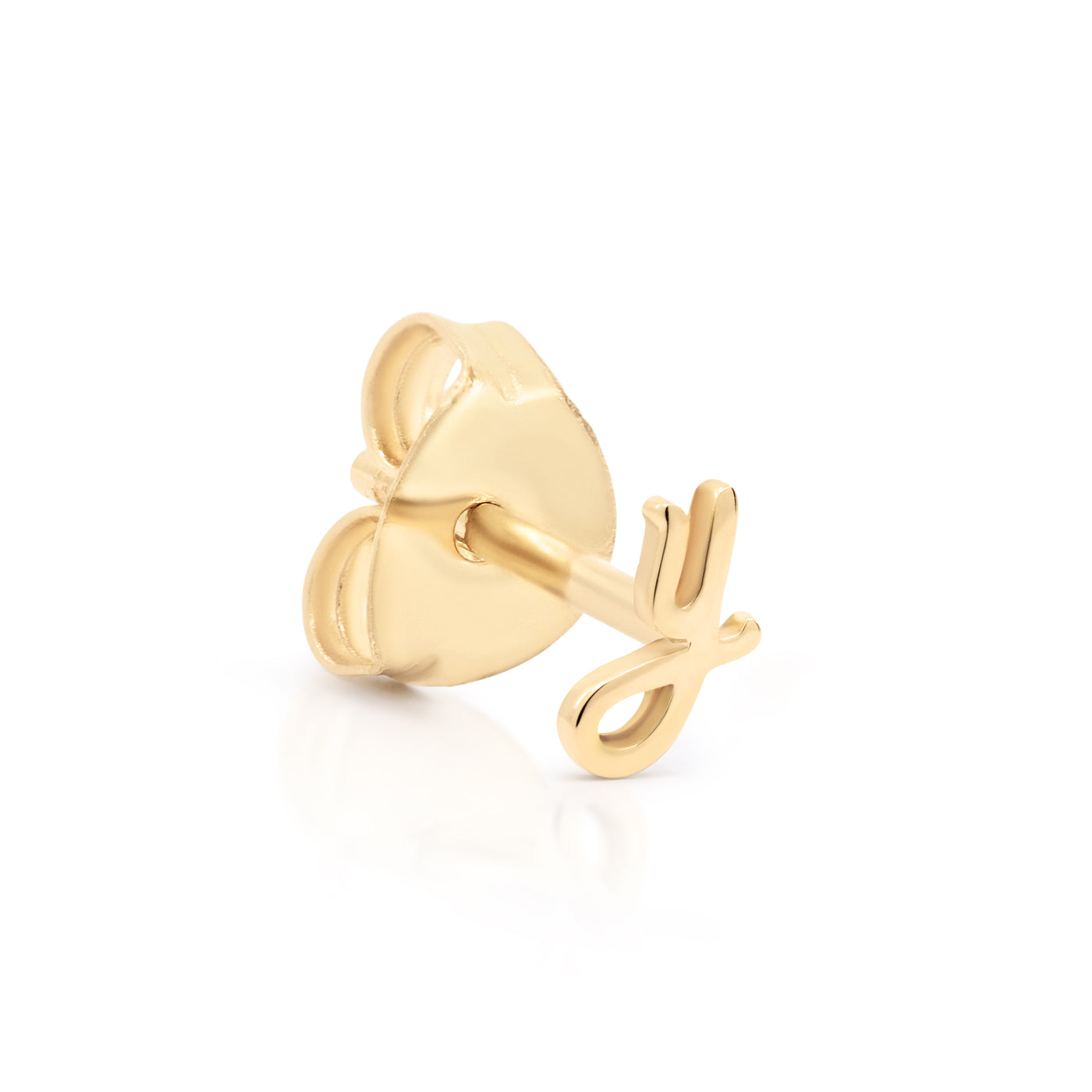 By Charlotte 14k Gold Love Letter Initial Single Stud Earring