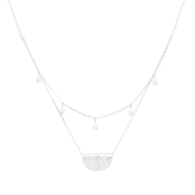 By Charlotte Blessed Lotus Necklace, Silver