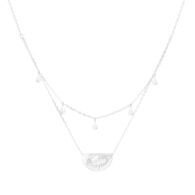 By Charlotte Blessed Lotus Necklace, Silver