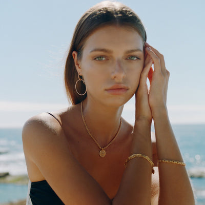 Temple of the Sun Leon Necklace, Gold