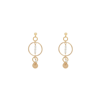 Alana Maria Elsa Pearl Earrings, Gold