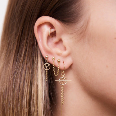 Alana Maria Lavia Earrings, Gold