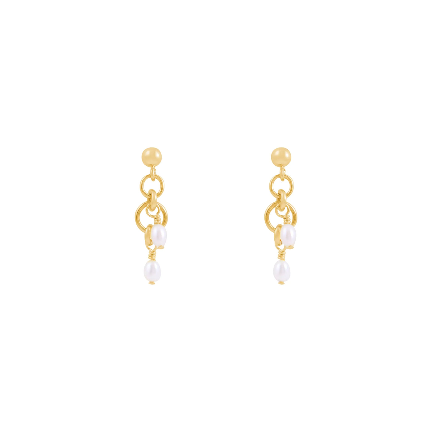 Alana Maria Peta Freshwater Pearl Earrings, Gold