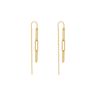 Alana Maria Yves Thread Earrings, Gold