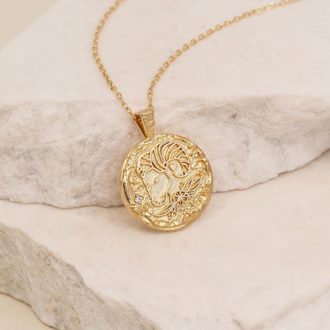 By Charlotte Aries Written in the Stars Zodiac Necklace, Gold or Silver