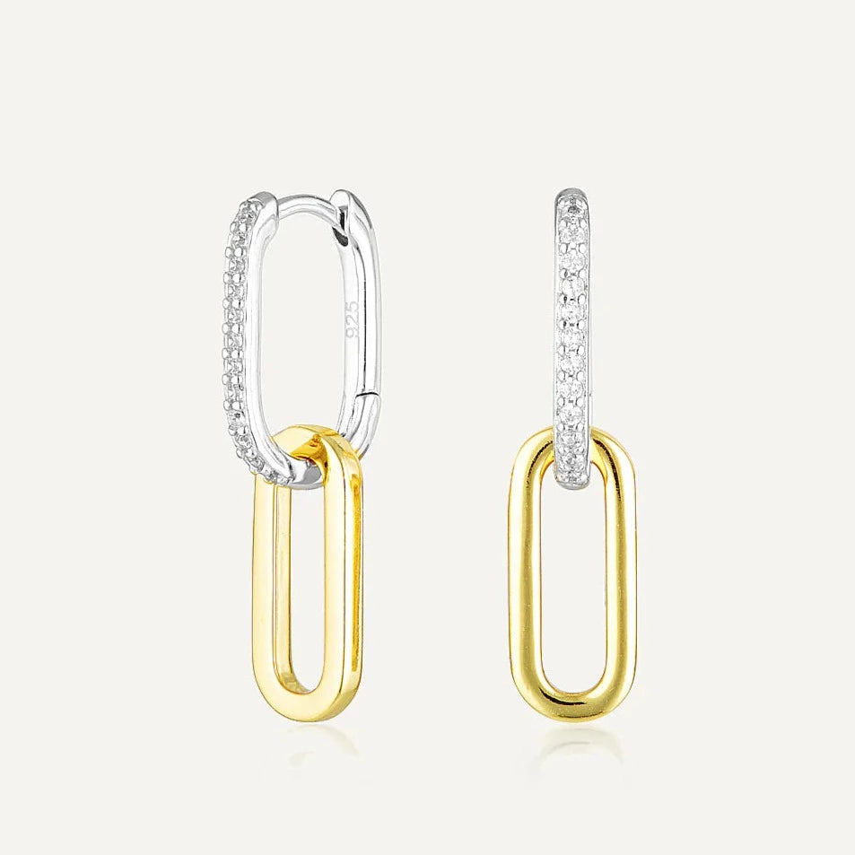 Avant Studio Celine Earrings Pavé, Silver/Gold