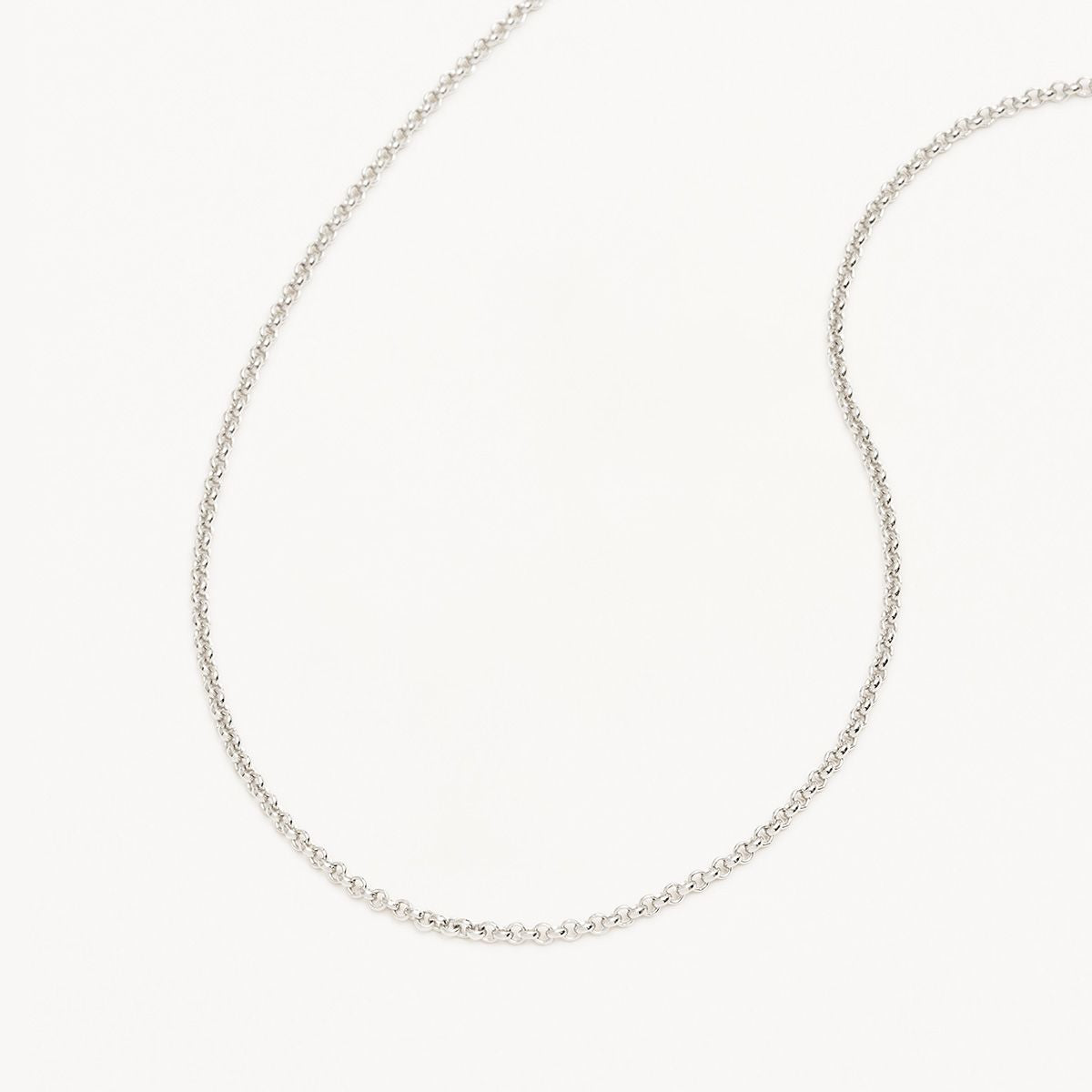 By Charlotte 19" 2mm Belcher Chain Necklace, Gold or Silver