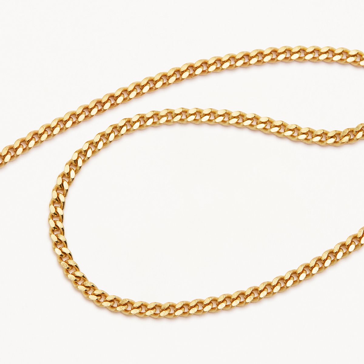 By Charlotte 19" Fine Curb Chain Necklace, Gold or Silver