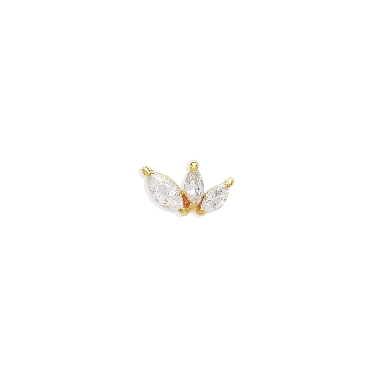 By Charlotte 14k Gold Blooming Lotus Single Stud Earring