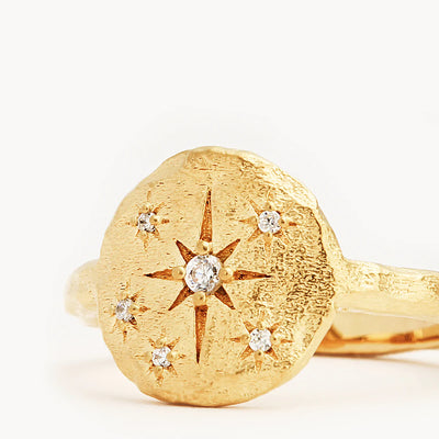 By Charlotte Desert Sky Ring, Gold or Silver