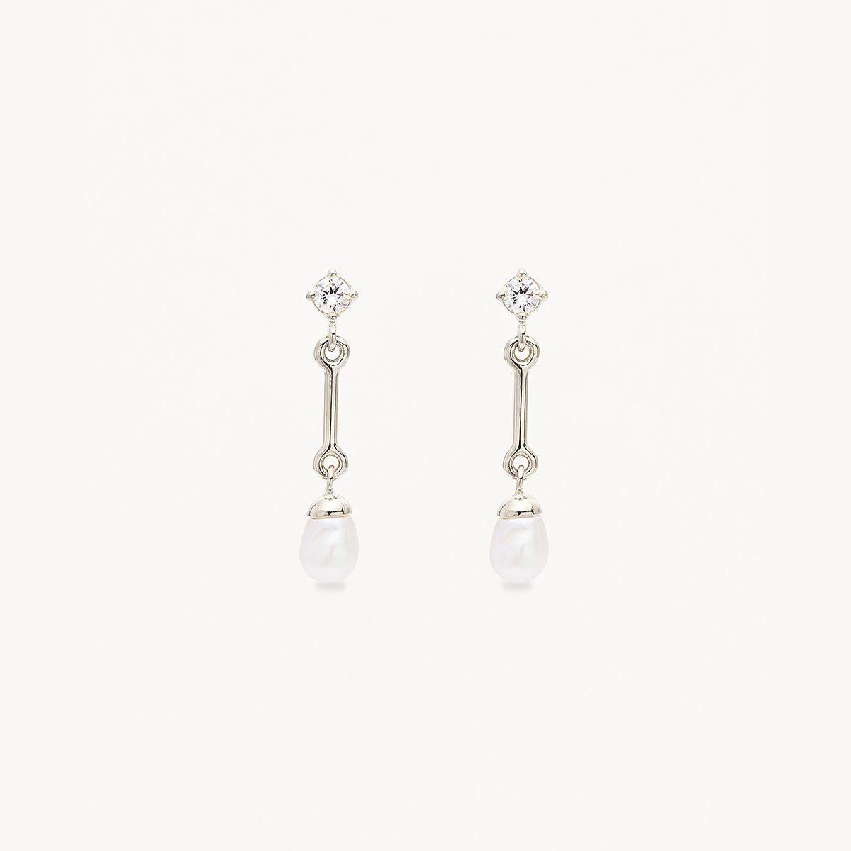 By Charlotte Embrace Stillness Pearl Drop Earrings, Gold or Silver